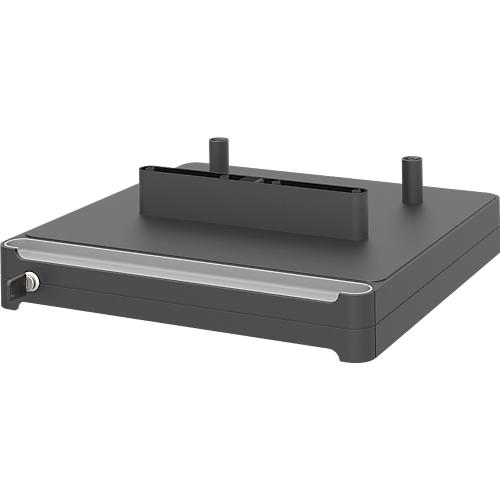Unterbauschublade für elektrisch höhenverstellbaren Schreibtisch Tempio, abschließbar, B 430 x T 410 x H 70 mm, anthrazit