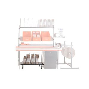 Untertischmagazin für Pack- und Arbeitstisch Rocholz System 1600/2000, kurz, bis zu 100 Faltkartons, B 1015 x T 600 x H 604 mm, hellgrau Untertischmagazin für Pack- und Arbeitstisch Rocholz System 1600/2000, kurz, bis zu 100 Faltkartons, B 1015 x T 600 x H 604 mm, hellgrau