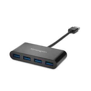 USB Hub Kensington UH400 K39121EU, 4 USB 3.0 Anschlüsse, Übertragungsgeschwindigkeit 5 GBit/s, schwarz USB Hub Kensington UH400 K39121EU, 4 USB 3.0 Anschlüsse, Übertragungsgeschwindigkeit 5 GBit/s, schwarz