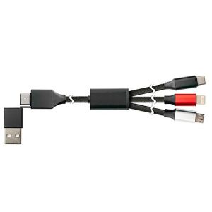 USB Ladekabel Good Connections PYTHON® Serie, 6-in-1, USB-A + USB-C an USB-C/USB Micro B/Lightning, 3 A, Textilmantel, Länge 1,2 m, schwarz USB Ladekabel Good Connections PYTHON® Serie, 6-in-1, USB-A + USB-C an USB-C/USB Micro B/Lightning, 3 A, Textilmantel, Länge 1,2 m, schwarz