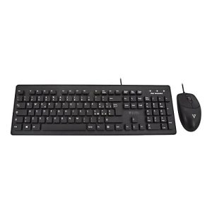 V7 CKU700IT – Tastatur-und-Maus-Set – QWERTY – Italienisch – Schwarz
