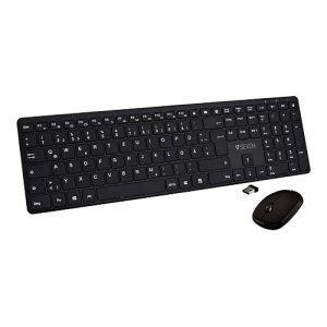 V7 – Tastatur-und-Maus-Set – Slim – kabellos – Bluetooth, 2.4 GHz – QWERTZ