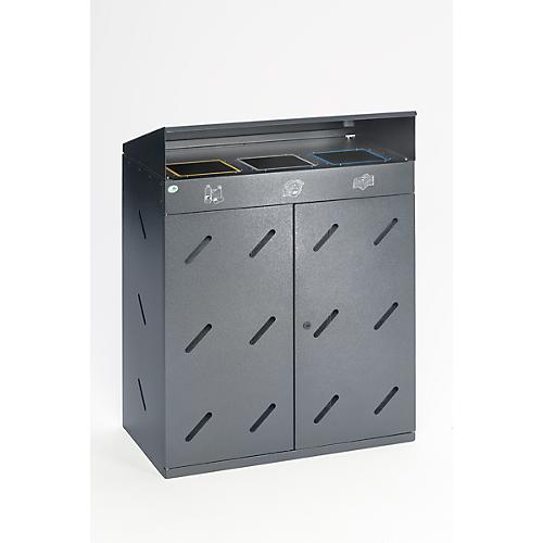 VAR Wertstoffsammelstation, 3-fach, antiksilber
