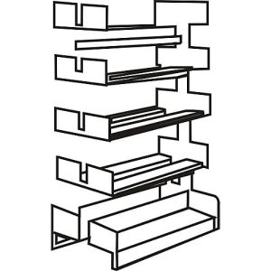 Variabo Freiarmregal, Anbaufeld, doppelseitig, 250 mm Fachtiefe, 1000 x 2000 mm Variabo Freiarmregal, Anbaufeld, doppelseitig, 250 mm Fachtiefe, 1000 x 2000 mm
