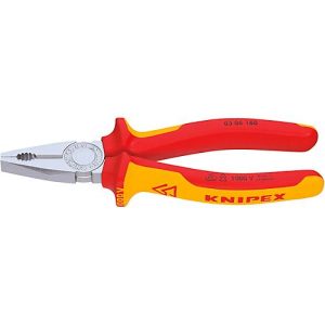 VDE-Kombizange 180 mm Kopf verchr. VDE-Kombizange 180 mm Kopf verchr.