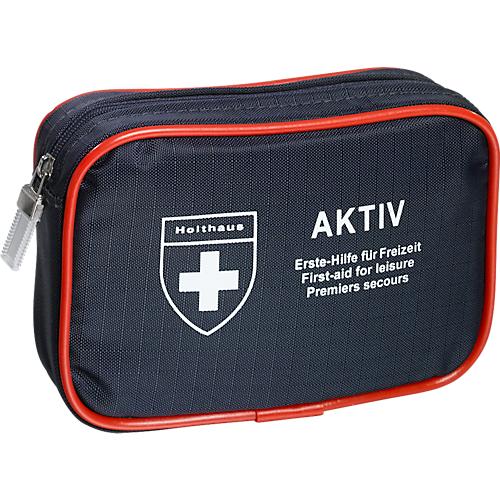 Verbandtasche AKTIV, inkl. bedarfsgerechter Füllung, B 160 x T 40 x H 110 mm, Nylon, blau-rot