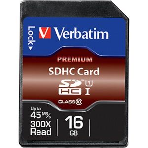 Verbatim Speicherkarte SDHC/SDXC Premium, Speicherkapazität 16 GB Verbatim Speicherkarte SDHC/SDXC Premium, Speicherkapazität 16 GB