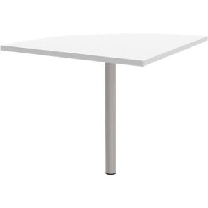 Verkettungsplatte 90° BARI, Stützfuß, 1/4 Kreis, B 800 x T 800 x H 620-820 mm, weiß Verkettungsplatte 90° BARI, Stützfuß, 1/4 Kreis, B 800 x T 800 x H 620-820 mm, weiß