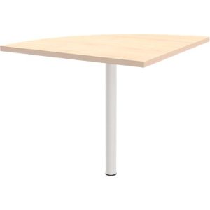 Verkettungsplatte 90° BARI, Stützfuß, Form B, B 800 x T 800 x H 680-820 mm, Ahorn-Dekor Verkettungsplatte 90° BARI, Stützfuß, Form B, B 800 x T 800 x H 680-820 mm, Ahorn-Dekor