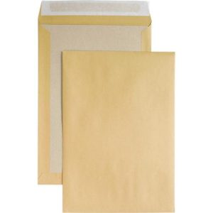 Versandtasche, B4, Papprückwand und Haftklebung, ohne Fenster, braun, 125 St. Versandtasche, B4, Papprückwand und Haftklebung, ohne Fenster, braun, 125 St.