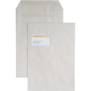 Versandtaschen, C4, 100 g/m², mit Fenster, selbstklebend, 250 Stück Versandtaschen, C4, 100 g/m², mit Fenster, selbstklebend, 250 Stück