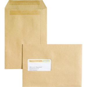 Versandtaschen Eurokuvert, C5, mit Fenster, selbstklebend, 500 Stück, Papier, braun Versandtaschen Eurokuvert, C5, mit Fenster, selbstklebend, 500 Stück, Papier, braun