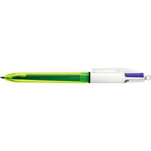 Vierfarbkugelschreiber BIC® 4 Colours® Fluo, dokumentenecht, 0,4 mm, inkl. Neongelb zum Highlighten Vierfarbkugelschreiber BIC® 4 Colours® Fluo, dokumentenecht, 0,4 mm, inkl. Neongelb zum Highlighten