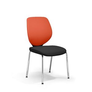 Vierfuß GIROFLEX 353, Polster, Präzisionsstahlrohr stapelbar, o. Armlehnen, orange/schwarz Vierfuß GIROFLEX 353, Polster, Präzisionsstahlrohr stapelbar, o. Armlehnen, orange/schwarz