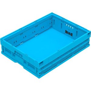 WALTHER Euro-Faltbox 8622 V1, Polypropylen, blau, L 800 x B 600 x H 220 mm, 70 Liter WALTHER Euro-Faltbox 8622 V1, Polypropylen, blau, L 800 x B 600 x H 220 mm, 70 Liter