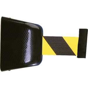Wand-Gurtkassette, Schraubbefestigung, 8 m, Gurt schwarz/gelb Wand-Gurtkassette, Schraubbefestigung, 8 m, Gurt schwarz/gelb