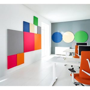 Wandabsorber Quadrat, B 1000 x H 1000 mm, Polyestervlies in Filzoptik, blau Wandabsorber Quadrat, B 1000 x H 1000 mm, Polyestervlies in Filzoptik, blau