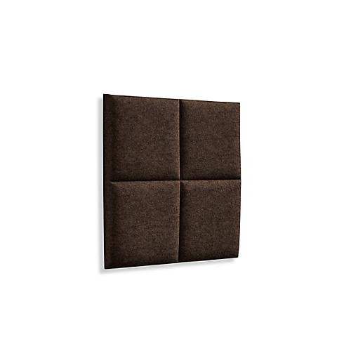 Wandpaneele m. Magnetbefestigung, B 604 x T 604 x H 47 mm, versch. 4 Square-Design, dunkelbraun/meliert