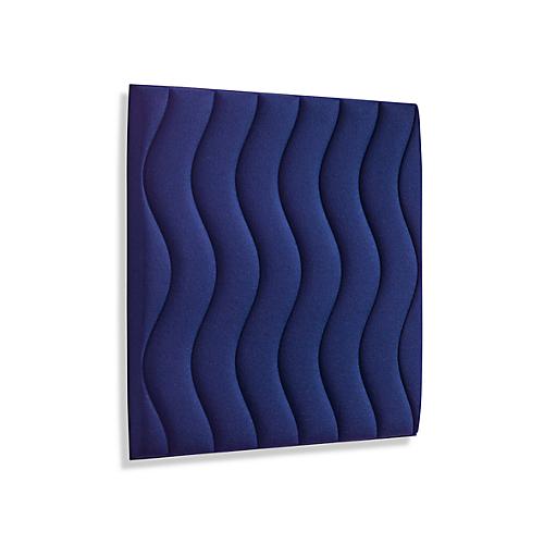 Wandpaneele m. Magnetbefestigung, B 604 x T 604 x H 47 mm, versch. Waves-Design, dunkelblau