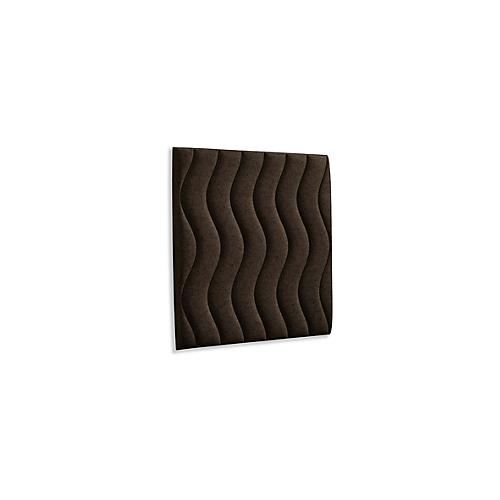 Wandpaneele m. Magnetbefestigung, B 604 x T 604 x H 47 mm, versch. Waves-Design, dunkelbraun/meliert