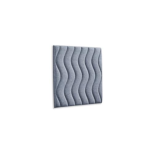 Wandpaneele m. Magnetbefestigung, B 604 x T 604 x H 47 mm, versch. Waves-Design, hellgrau