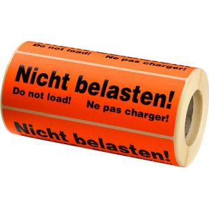 Warnetiketten, Nicht belasten!, 500 Stück Warnetiketten, Nicht belasten!, 500 Stück