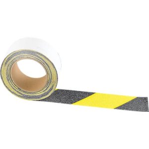 Warnmarkierung, für den Außenbereich, 50 mm x 25 m, 1 Rolle, schwarz/gelb Warnmarkierung, für den Außenbereich, 50 mm x 25 m, 1 Rolle, schwarz/gelb