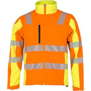 Warnschutz-Softshelljacke ‚Robin‘, orange/gelb, XL Warnschutz-Softshelljacke ‚Robin‘, orange/gelb, XL
