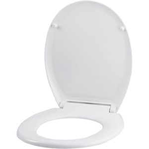 WC-Sitz ‚Relax‘, L 445 x B 375 mm, Scharniere aus Metall, weiß WC-Sitz ‚Relax‘, L 445 x B 375 mm, Scharniere aus Metall, weiß