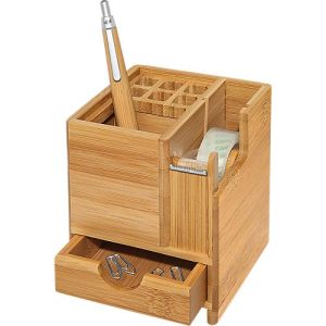 Wedo Tischorganizer Bambus Würfel, mit Klebefilmabroller, Stifteinsatz, Schublade Wedo Tischorganizer Bambus Würfel, mit Klebefilmabroller, Stifteinsatz, Schublade
