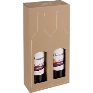 Weinkarton ColomPac SAWP, für 2 Flaschen, L 182 x B 93 x H 374 mm, Wellpappe, kraft-braun, 10 Stück Weinkarton ColomPac SAWP, für 2 Flaschen, L 182 x B 93 x H 374 mm, Wellpappe, kraft-braun, 10 Stück