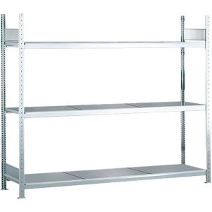 Weitspannregal Grundregal WS2000 – H2000 x B2250 x T500 mm, 3 Ebenen, Stahl Weitspannregal Grundregal WS2000 – H2000 x B2250 x T500 mm, 3 Ebenen, Stahl