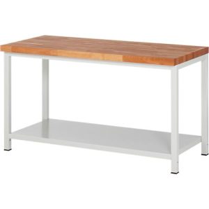 Werkbank Serie 8000, stationär, Stahlblech-Ablageboden, B 1500 x T 700 x H 840 – 1040 mm Werkbank Serie 8000, stationär, Stahlblech-Ablageboden, B 1500 x T 700 x H 840 – 1040 mm