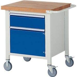 Werkbank Serie 8152, fahrbar, mit Schublade, B 750 x T 700 x H 880 mm Werkbank Serie 8152, fahrbar, mit Schublade, B 750 x T 700 x H 880 mm