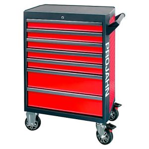 Werkstattwagen PROJAHN GALAXY, Stahlblech, 7 Schubladen, bis 450 kg, abschließbar, Rot/Anthrazit Werkstattwagen PROJAHN GALAXY, Stahlblech, 7 Schubladen, bis 450 kg, abschließbar, Rot/Anthrazit