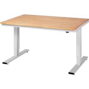 Werktisch Serie adlatus 300, Buche-Massiv-Platte, B 1500 x T 800 x H 720 – 1120 mm Werktisch Serie adlatus 300, Buche-Massiv-Platte, B 1500 x T 800 x H 720 – 1120 mm
