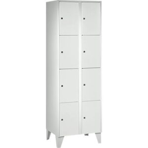 Wertfachschrank 300 mm, 2 Abteile, 8 Fächer, Sicherheitszylinderschloss, Fuß, lichtgrau Wertfachschrank 300 mm, 2 Abteile, 8 Fächer, Sicherheitszylinderschloss, Fuß, lichtgrau