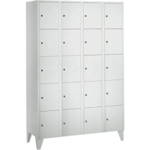 Wertfachschrank 300 mm, 4 Abteile, 20 Fächer, Sicherheitszylinderschloss, Fuß, lichtgrau Wertfachschrank 300 mm, 4 Abteile, 20 Fächer, Sicherheitszylinderschloss, Fuß, lichtgrau
