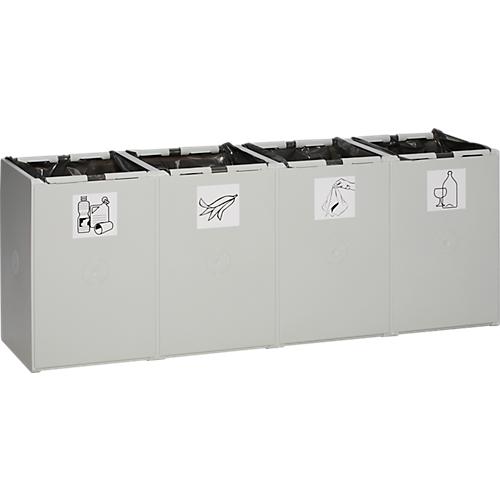 Wertstoff-Sammelsystem 2000, 60 Liter, Vierer-Element, Lieferung ohne Deckel!