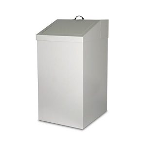 Wertstoffsammler, Volumen 54 l, mit Inneneimer, Stahl verzinkt, B 340 x T 380 x H 650 mm, grau