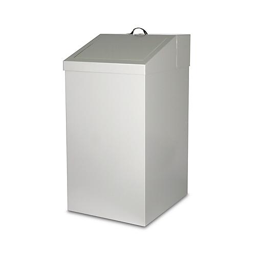 Wertstoffsammler, Volumen 54 l, mit Inneneimer, Stahl verzinkt, B 340 x T 380 x H 650 mm, grau