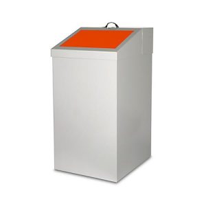 Wertstoffsammler, Volumen 54 l, mit Inneneimer, Stahl verzinkt, B 340 x T 380 x H 650 mm, orange Wertstoffsammler, Volumen 54 l, mit Inneneimer, Stahl verzinkt, B 340 x T 380 x H 650 mm, orange