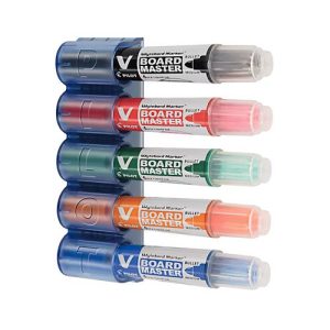 Whiteboardmarker PILOT V-Board Master, nachfüllbar, Tintenstandanzeige, Keilspitze, farbsortiert, 5er Set inkl. magnetischem Stiftehalter Whiteboardmarker PILOT V-Board Master, nachfüllbar, Tintenstandanzeige, Keilspitze, farbsortiert, 5er Set inkl. magnetischem Stiftehalter