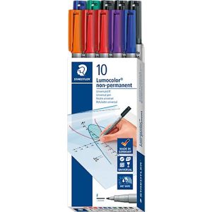 Whiteboardmarker Staedtler Lumocolor® 316, Strichstärke F, abwischbar & wasserlöslich, schnell trocknend, nachfüllbar, Clip, farbsortiert, 10 Stück Whiteboardmarker Staedtler Lumocolor® 316, Strichstärke F, abwischbar & wasserlöslich, schnell trocknend, nachfüllbar, Clip, farbsortiert, 10 Stück