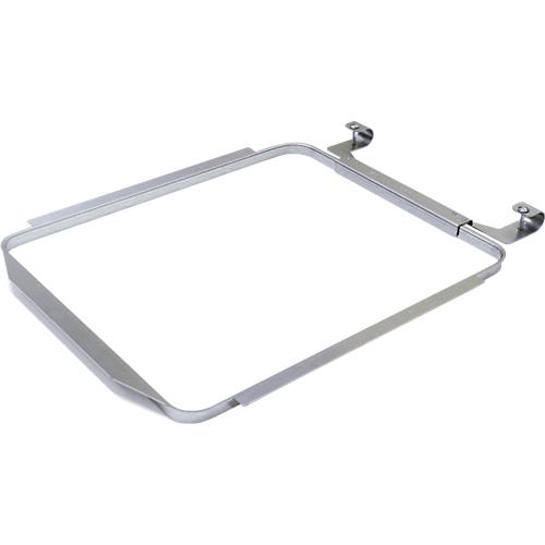 Winkelring für Mülltonnen mit Volumen 240 l, inkl. Montagematerial, B 498 x T 670 x H 41 mm, Stahl, silber