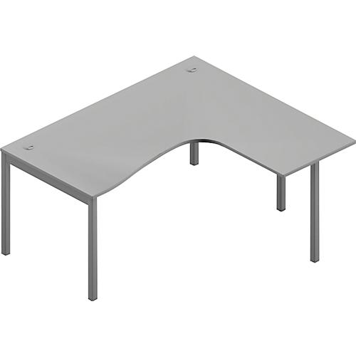 Winkelschreibtisch ARLON-OFFICE, B 1600 x T 1200 x H 730 mm, lichtgrau