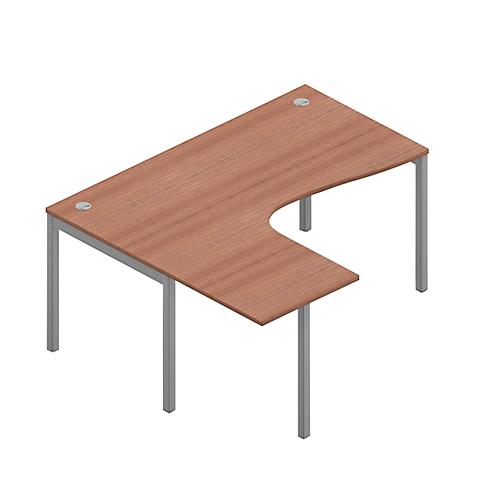 Winkelschreibtisch ARLON-OFFICE, B 1600 x T 1200 x H 730 mm, Nuss Canaletto