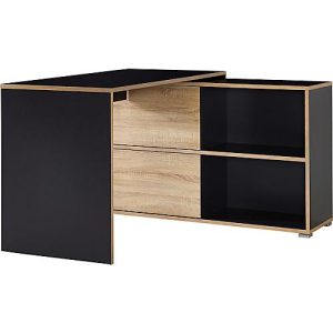 Winkelschreibtisch mit Sideboard, B 1200 x T 1200 x H 760 mm, Sonoma Eiche/Anthrazit Winkelschreibtisch mit Sideboard, B 1200 x T 1200 x H 760 mm, Sonoma Eiche/Anthrazit