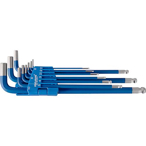Winkelstiftschlüssel-Satz Projahn, 9-tlg., f. Innen-6kant 1,5-10 mm, lang, S2-Stahl blau