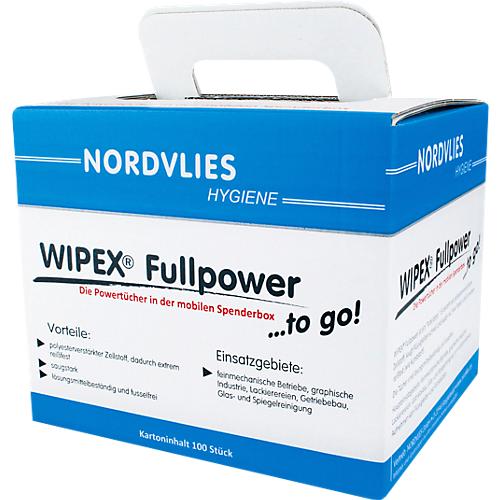 WIPEX Reinigungstücher Fullpower, fusselfrei, extrem reißfest, Spenderbox